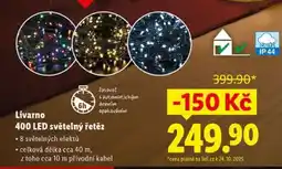 Lidl Livarno 400 LED světelný řetěz nabídka