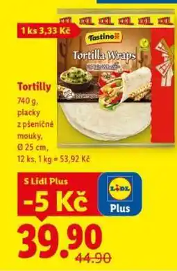 Lidl Tastino Tortilla Wraps nabídka