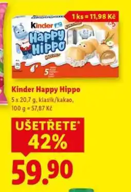 Lidl Kinder Happy Hippo nabídka