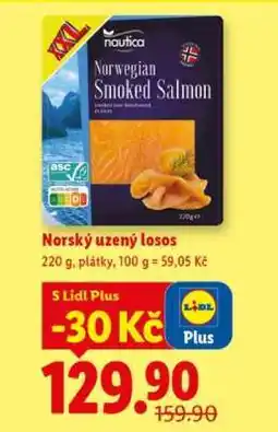 Lidl NORSKÝ UZENÝ LOSOS nabídka