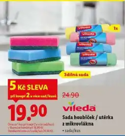 Lidl Vileda Sada houbiček / utěrka z mikrovlákna nabídka