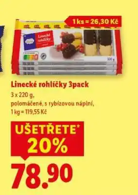 Lidl Linecké rohlíčky 3pack nabídka