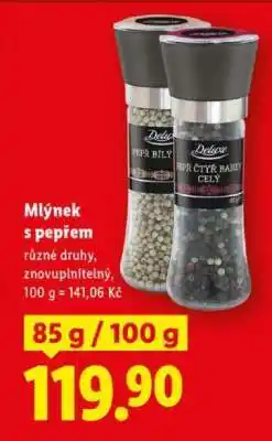 Lidl MLÝNEK S PEPŘEM nabídka