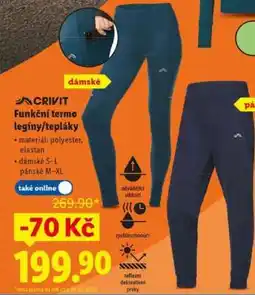 Lidl CRIVIT Funkční termo legíny/tepláky nabídka