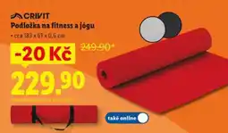 Lidl CRIVIT PODLOŽKA NA FITNESS A JÓGU nabídka