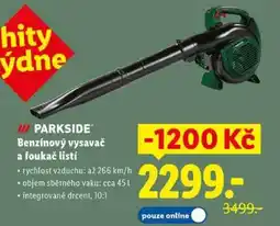 Lidl PARKSIDE Benzínový vysavač a foukač listí nabídka