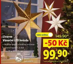 Lidl Livarno Vánoční LED hvězda nabídka