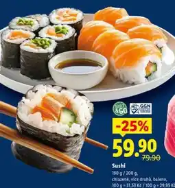 Lidl SUSHI nabídka