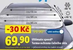 Lidl ULTIMATE SPEED TERMO OCHRANA ČELNÍHO SKLA nabídka
