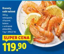 Lidl KREVETY CELÉ VAŘENÉ nabídka