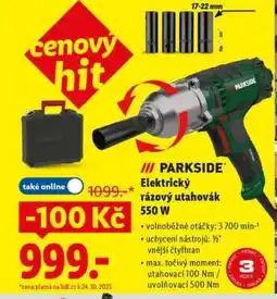 Lidl PARKSIDE Elektrický rázový utahovák 550 W nabídka