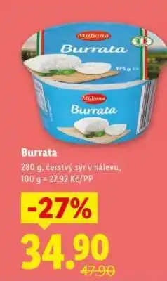 Lidl Burrata nabídka