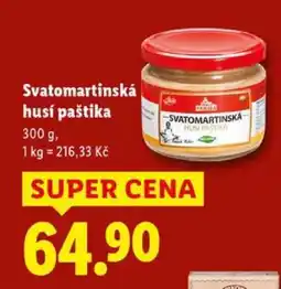 Lidl Svatomartinská husí paštika nabídka