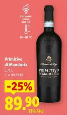Lidl Primitivo di Manduria nabídka