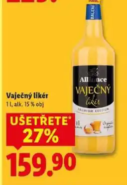 Lidl Alliance Vaječný likér nabídka