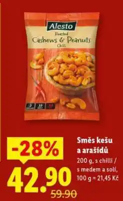 Lidl Směs kešu a arašídů nabídka