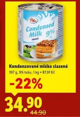 Lidl Kondenzované mléko slazené nabídka