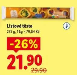 Lidl Listové těsto nabídka