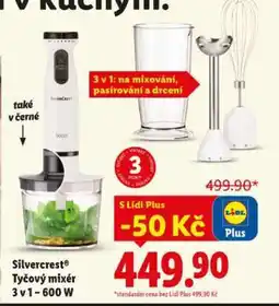 Lidl Silvercrest Tyčový mixér 3 v 1 – 600 W nabídka