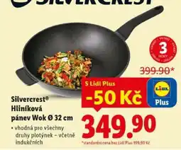 Lidl Silvercrest Hliníková pánev Wok Ø 32 cm nabídka