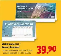 Lidl Stolní plánovací/daňový kalendář nabídka
