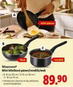 Lidl Silvercrest Mini hliníková pánev/rendlík/wok nabídka