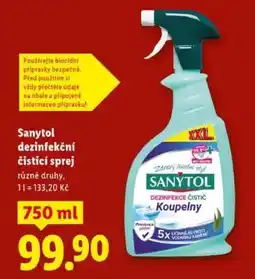 Lidl SANYTOL DEZINFEKČNÍ ČISTICÍ SPREJ nabídka