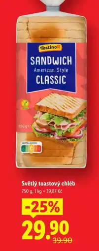 Lidl Svtělý toastový chléb nabídka