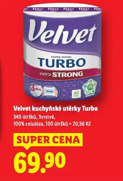Lidl Velvet jumbo kuchyňské utěrky turbo nabídka