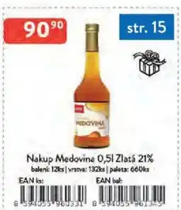 Qanto Nakup Medovina Zlatá 21% nabídka