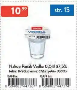 Qanto Nakup Panák Vodka 37,5% nabídka