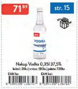 Qanto Nakup Vodka 37,5% nabídka