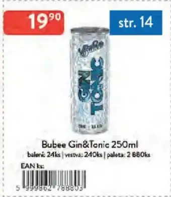 Qanto Bubee Gin&Tonic nabídka
