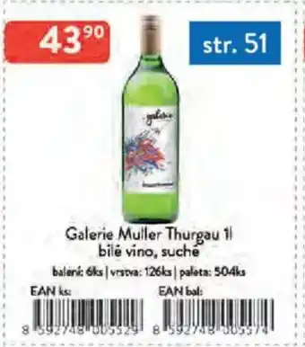 Qanto Galerie Muller Thurgau bilé vino, suché nabídka
