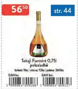 Qanto Tokaji Furmint polosladké nabídka