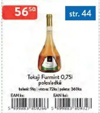 Qanto Tokaji Furmint polosladké nabídka