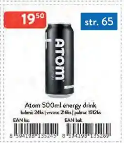 Qanto Atom energy drink nabídka