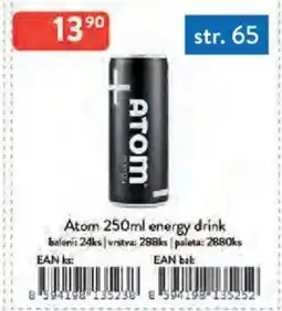 Qanto Atom energy drink nabídka