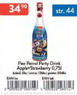 Qanto Paw Patrol Party Drink Apple+Strawberry nabídka