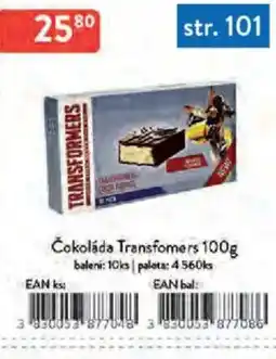 Qanto Čokoláda Transfomers nabídka