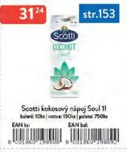 Qanto Scotti kokosový nápoj Soul nabídka