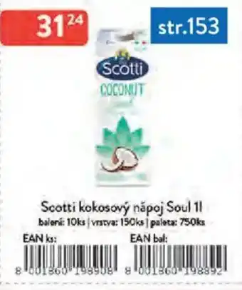 Qanto Scotti kokosový nápoj Soul nabídka