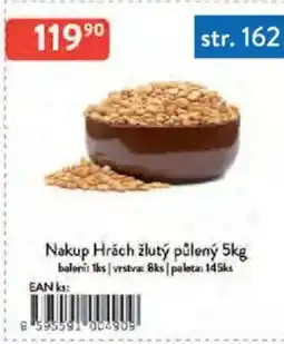 Qanto Nakup Hrách žlutý půlený nabídka