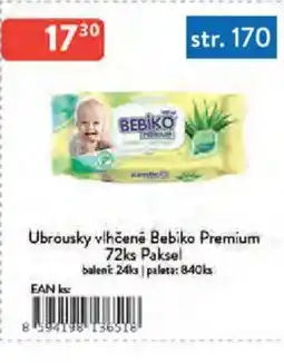 Qanto Ubrousky vlhčené Bebiko Premium Paksel nabídka