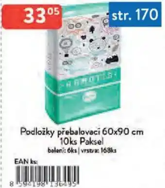 Qanto Podložky přebalovací 60x90 cm Paksel nabídka