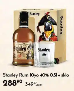 Qanto Stanley Rum 10yo 40% + sklo nabídka