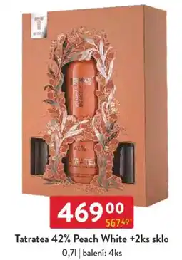 Qanto Tatratea 42% Peach White +2ks sklo nabídka