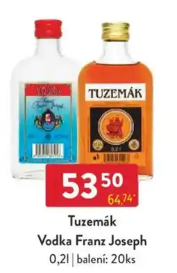 Qanto Tuzemák Vodka Franz Joseph nabídka