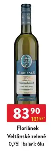 Qanto Floriánek Veltlínské zelené nabídka