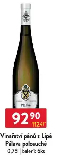 Qanto Vinařství pánů z Lipé Pálava polosuché nabídka